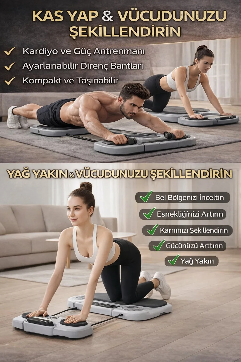 Olinman Tekerlekli Pilates & Fitness Egzersiz İstasyonu görsel 2