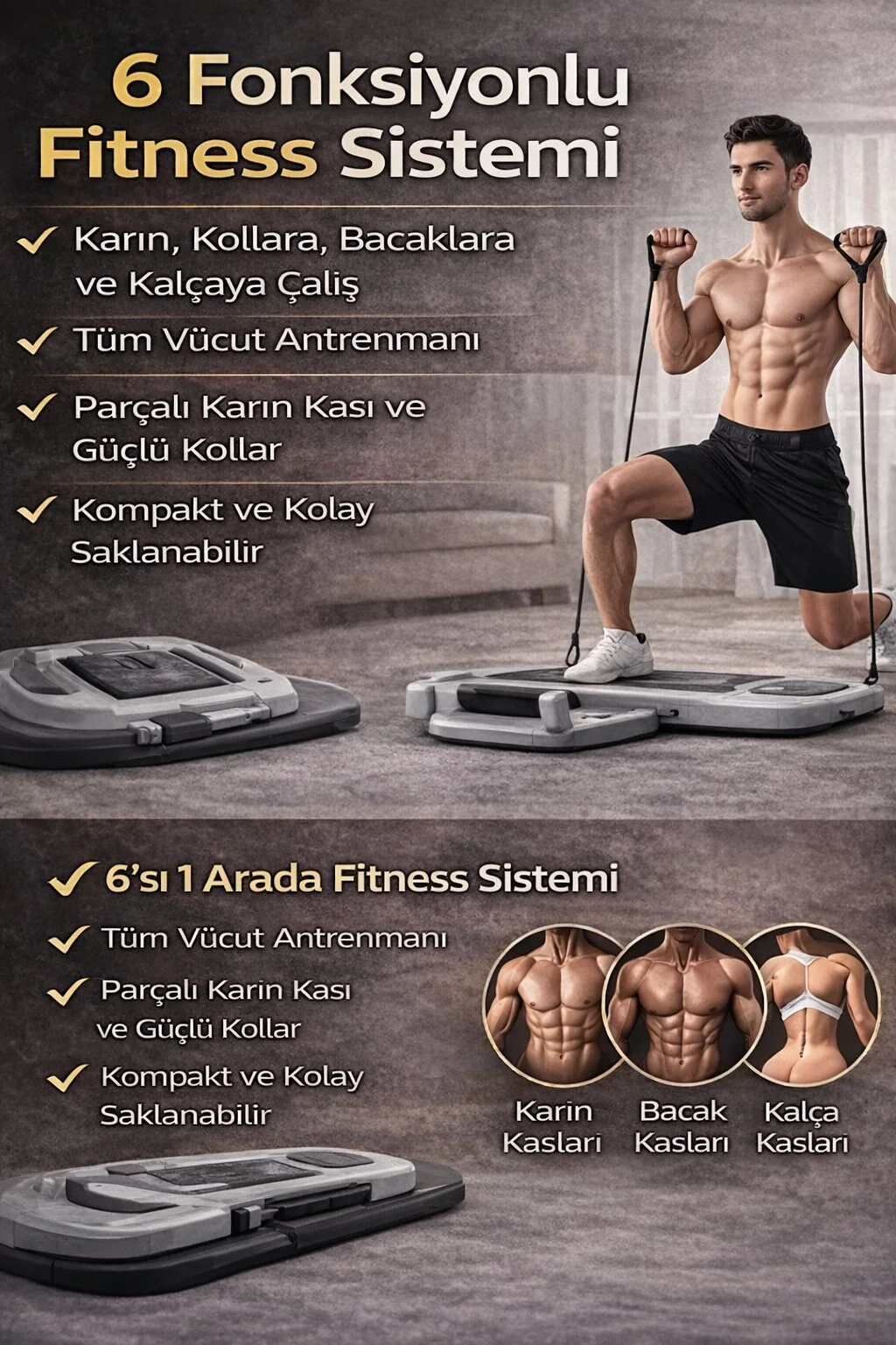 Olinman Tekerlekli Pilates & Fitness Egzersiz İstasyonu görsel 3