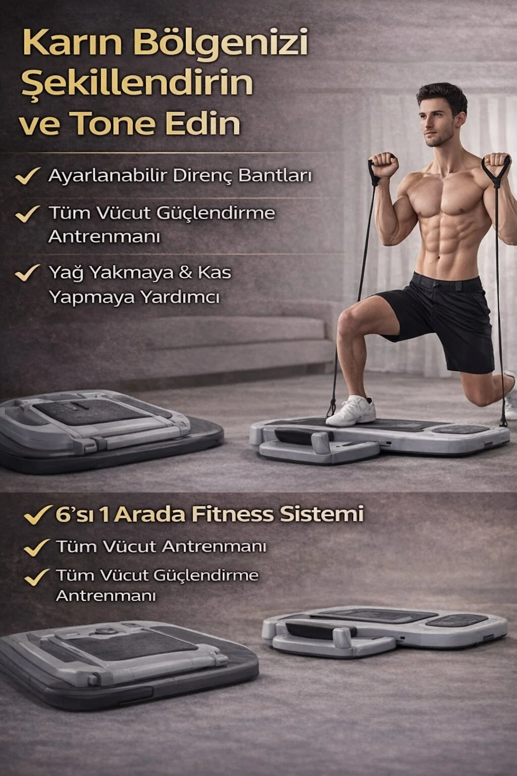 Olinman Tekerlekli Pilates & Fitness Egzersiz İstasyonu görsel 4