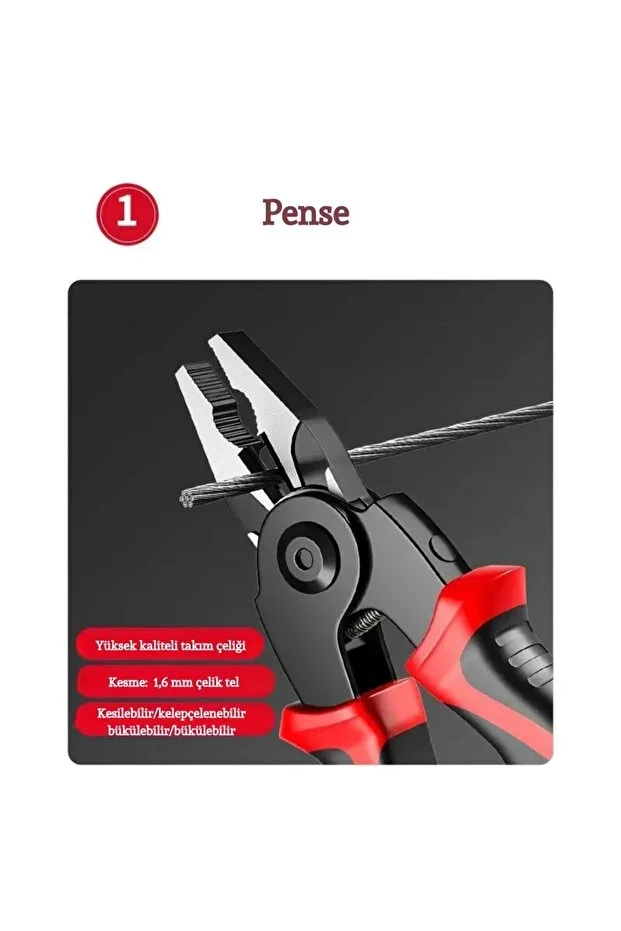 Olinman 5 Başlıklı Profesyonel Pense Seti görsel 2