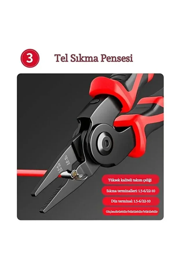 Olinman 5 Başlıklı Profesyonel Pense Seti görsel 4